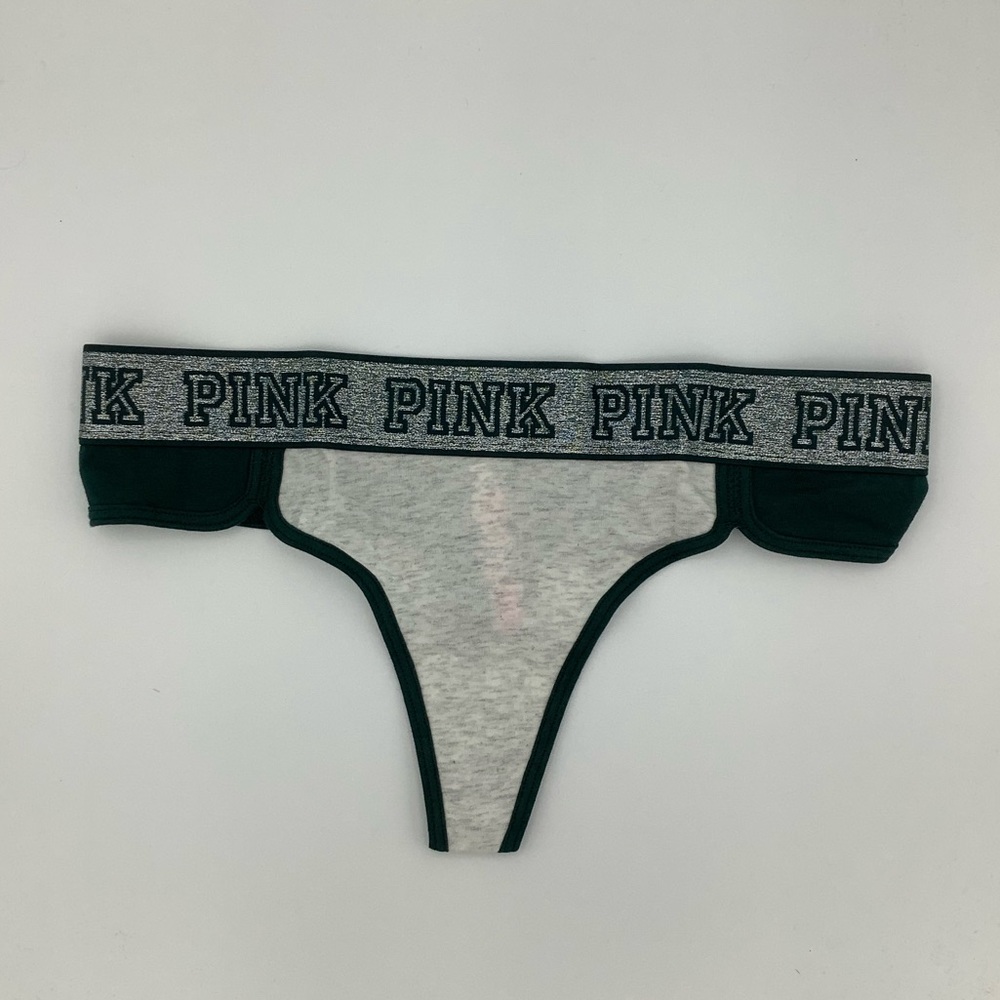 New Victoria’s Secret PINK Lurex Logo Thong Panties - XSmall